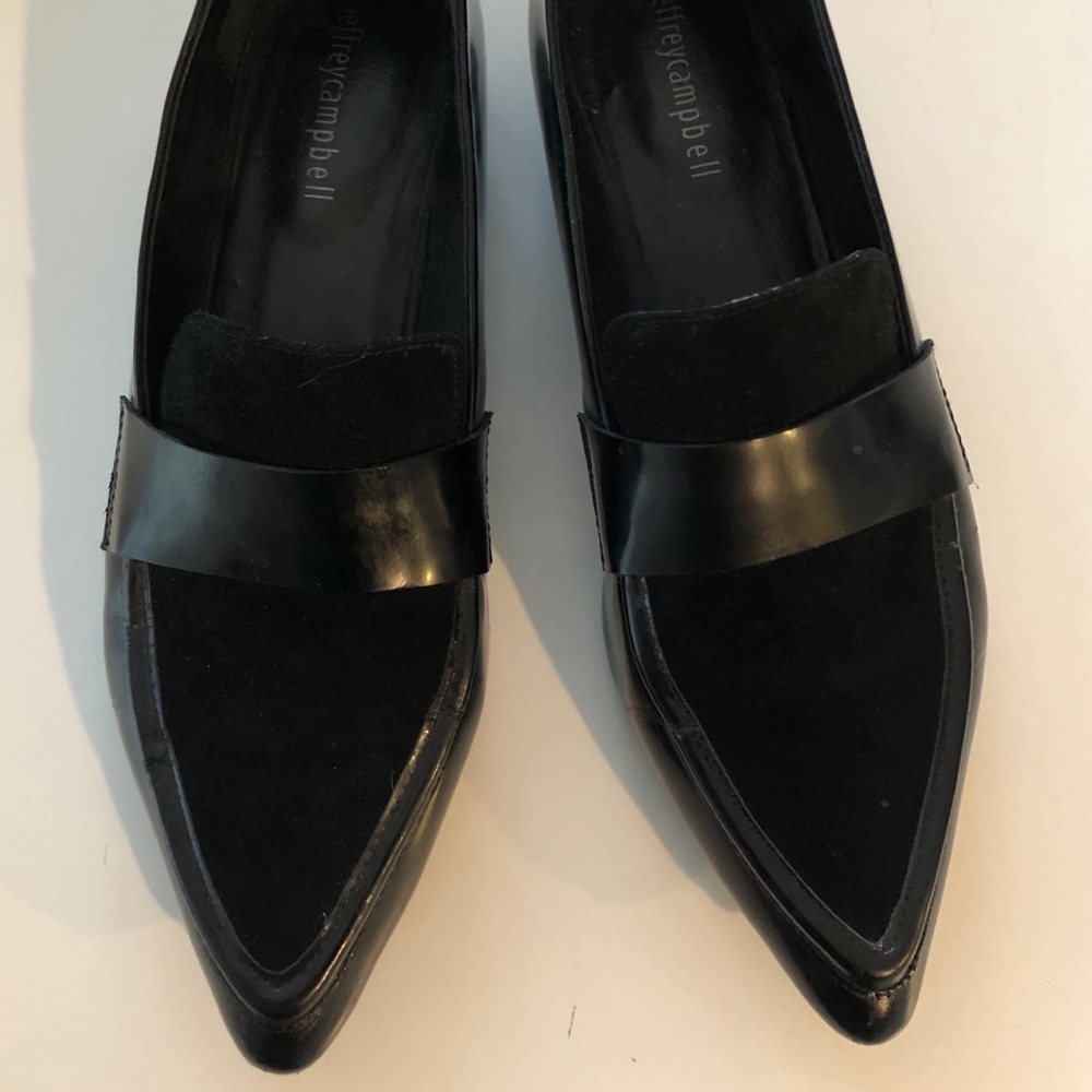 Black Paton leather and Swede shoes
